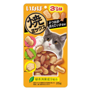 Ciao Soft Bits Mix Tuna And Chicken Fillet With Dried Bonito Scallop And Squid Flavor 25 Gm