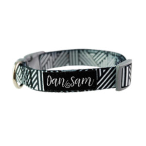 Dan & Sam Adjustable Polyester Webbing Collar For Dogs - Abstract 1 X Large