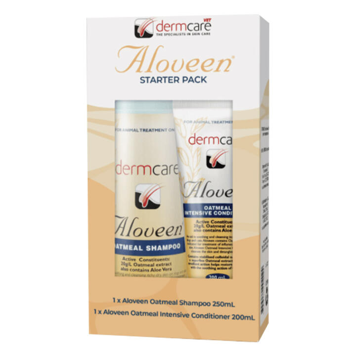 Dermcare Aloveen Oatmeal Conditioner 200ml & 250ml Shampoo (Combo Pack) 1 Pack