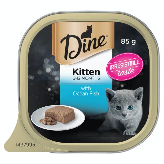 Dine Cat Kitten Steamed Ocean Fish 85g X 14 Cans 1 Pack