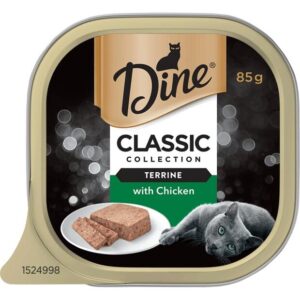 Dine Classic Collection Terrine With Chicken Wet Cat Food Tray