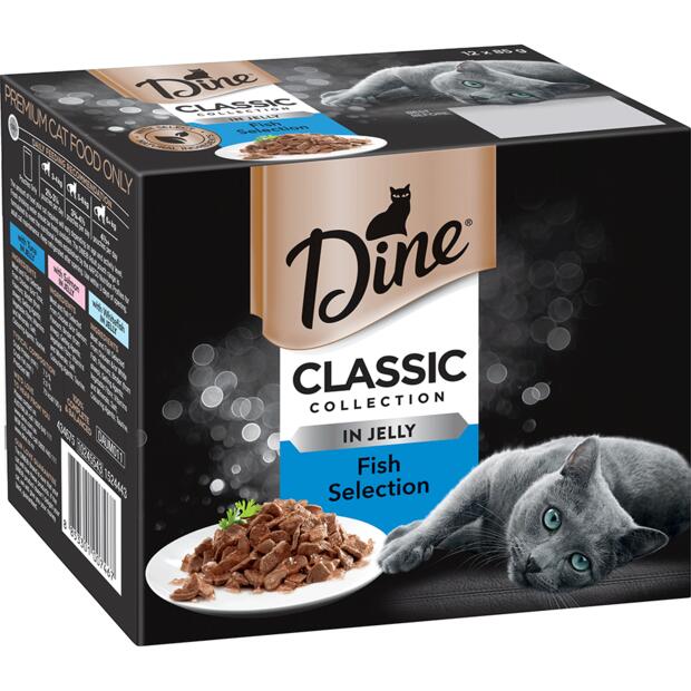 Dine Multipack Classic Collection In Jelly Fish Selection Wet Cat Food Pouches