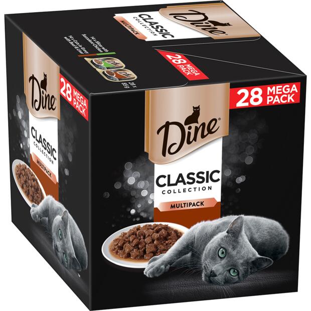 Dine Multipack With Chicken Beef And Liver In Gravy Wet Cat Food Tray