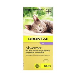 Drontal Wormers For Small Cats 4kg 2 Tablet