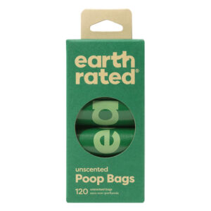 Earth Rated Dog Poop Bags Refill Rolls - Unscented 120 Bags