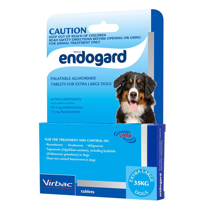 Endogard For Dogs For Extra Large Dogs 35kg (Blue) 2 Tablet