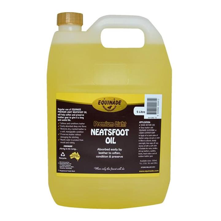 Equinade Premium Light Neatsfoot Oil For Horses 5 Litres