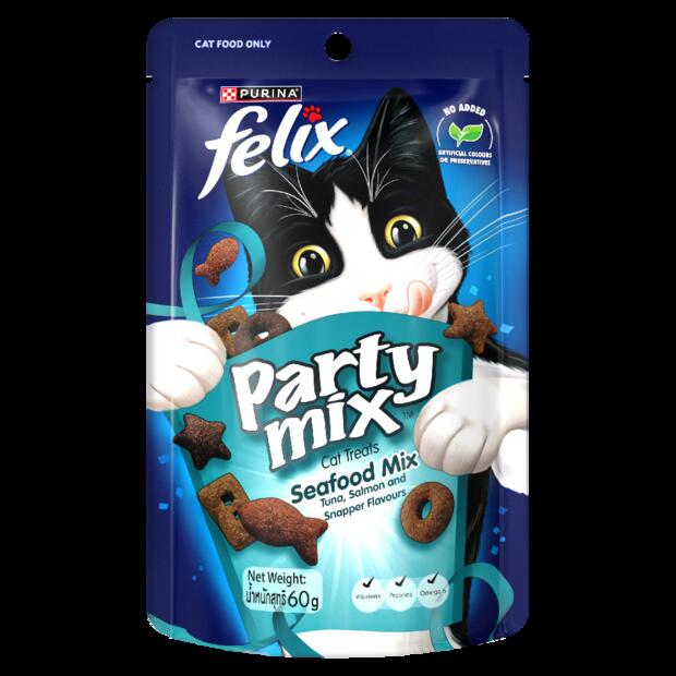 Felix Party Mix Seafood Cat Treats