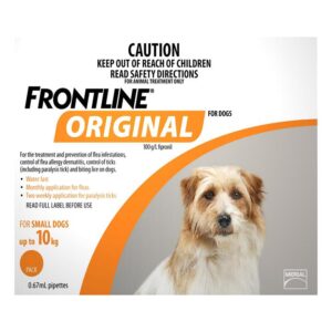 Frontline Original For Small Dogs Up To 10kgs (Orange) 4 Pipettes