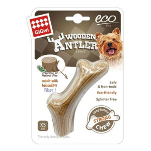 Gigwi Long Lasting Chew Wooden Antler For Dogs 10 Cm - Xsmall