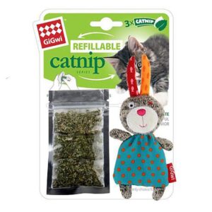 Gigwi Refillable Catnip Multi Teabag Rabbit
