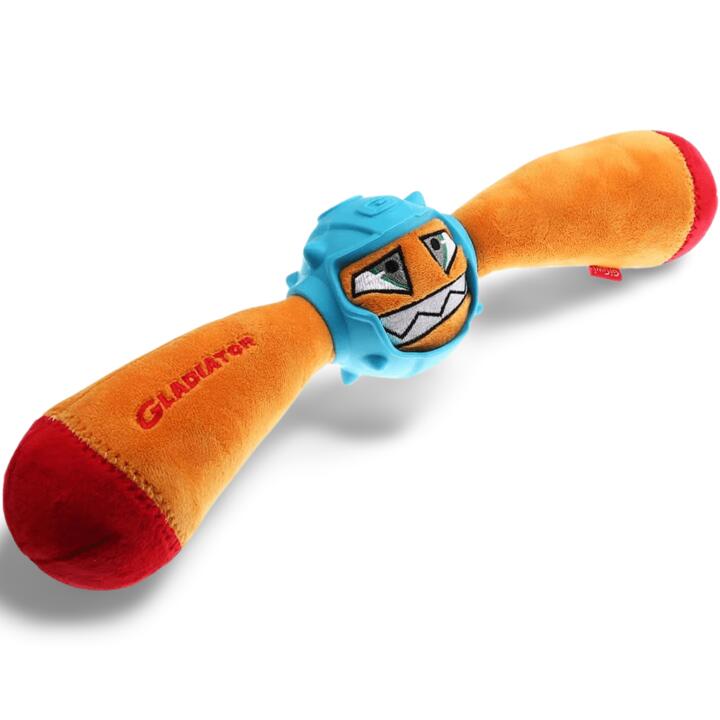 Gigwi Yellow Gladiator Squeaker Plush Tpr