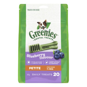 Greenies Blueberry Flavour Dental Dog Treats Petite 7 - 11kg 340 Gm