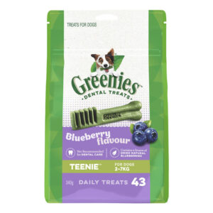 Greenies Blueberry Flavour Dental Dog Treats Teenie 2 - 7kg 340 Gm