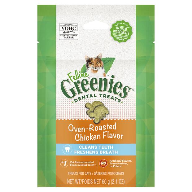 Greenies Cat Treats Dental Oven Roasted Chicken Flavour