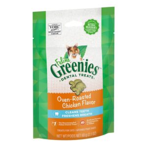 Greenies Feline Oven-Roasted Chicken Flavor Dental Cat Treats 130 Gm 1 Pack
