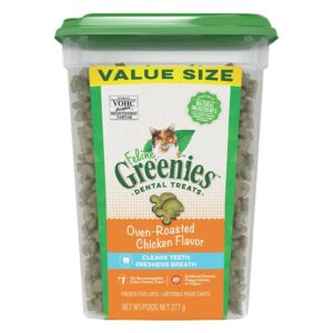 Greenies Feline Oven-Roasted Chicken Flavor Dental Cat Treats 277 Gm 1 Pack