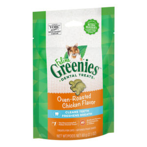 Greenies Feline Oven-Roasted Chicken Flavor Dental Cat Treats 60 Gm 1 Pack