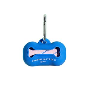 Gummi Silicone Poo Bag Holder Blue