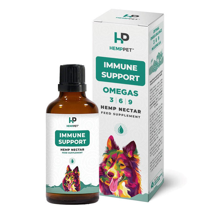 Hemppet Immune Support Hemp Nectar Feed Supplement For Dogs 100 Ml