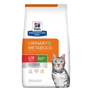 Hill's Prescription Diet C/D Multicare Stress Urinary + Metabolic Weight Chicken Flavour Dry Cat Food 2.88 Kg
