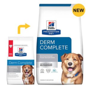 Hill's Prescription Diet Derm Complete Environmental/Food Sensitivities Rice & Egg Recipe Dry Dog Food 2.9 Kg