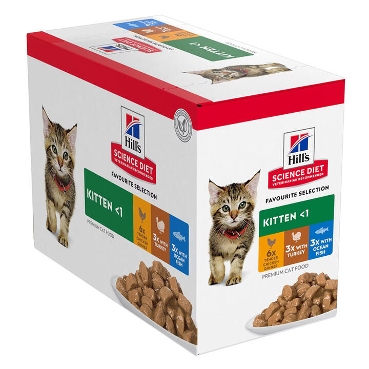Hill's Science Diet Kitten Up To 1 Year Variety Pack Wet Cat Food 85gm 12 Pack