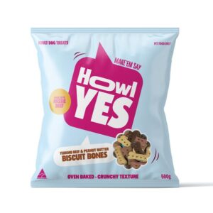 Howl Yes Peanut Butter Biscuit Bones Dog Treats
