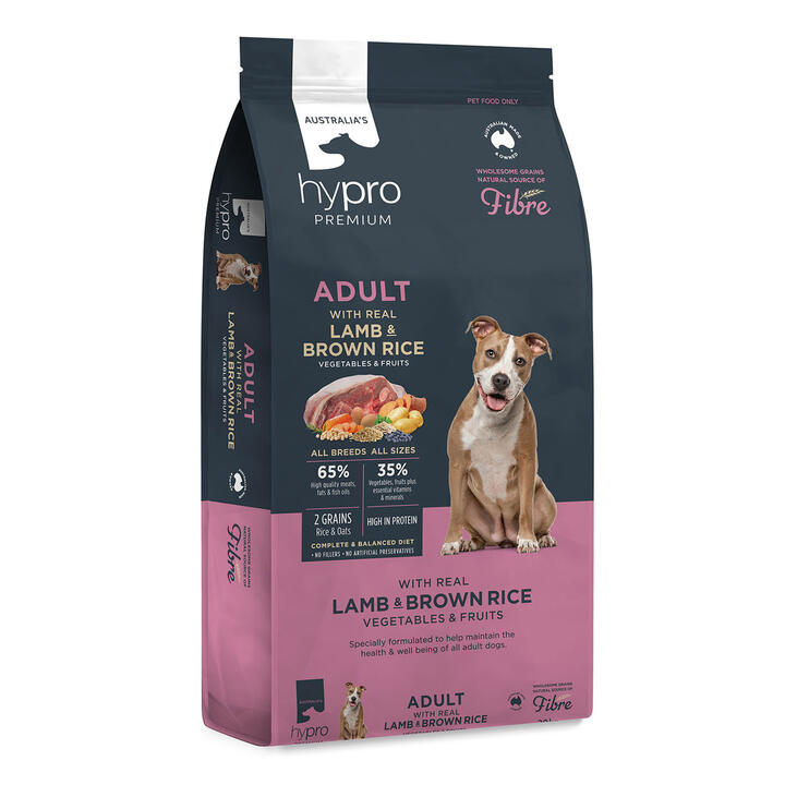 Hypro Premium Wholesome Grains Adult Dog Food (Lamb & Brown Rice) 20 Kg
