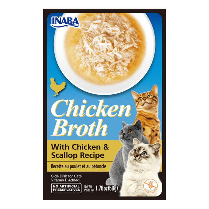 Inaba Chicken Broth With Chicken & Scallop Recipe For Cats 50 Gm