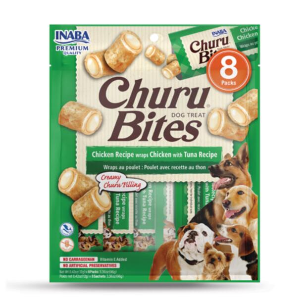 Inaba Churu Bites Chicken Wraps With Tuna Recipe Dog Treat
