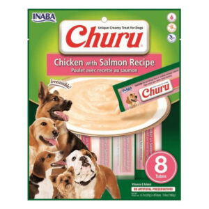 Inaba Churu Chicken With Salmon Recipe Dog Treat 8 Tubes