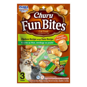 Inaba Churu Fun Bites Chicken Recipe Wraps Tuna Recipe Cat Treat 3 Pack
