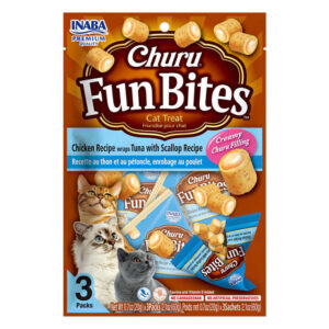 Inaba Churu Fun Bites Chicken Recipe Wraps Tuna With Scallop Recipe Cat Treat 3 Pack