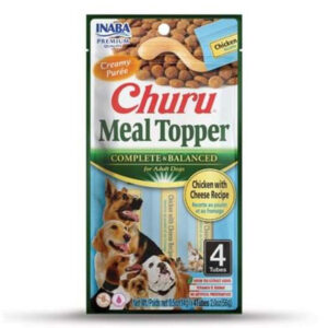 Inaba Churu Meal Topper Chicken With Cheese Recipe For Adult Dogs 4 Tubes