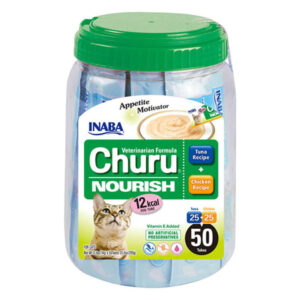 Inaba Churu Nourish Tuna Recipe + Chicken Recipe Cat Treats 50 Tubes