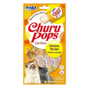 Inaba Churu Pops Chicken Recipe Cat Treat 4 Tubes