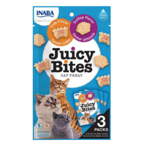 Inaba Juicy Bites Crab And Scallop Flavor Cat Treat 3 Pack