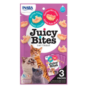 Inaba Juicy Bites Shrimp And Seafood Mix Flavor Cat Treat 3 Pack