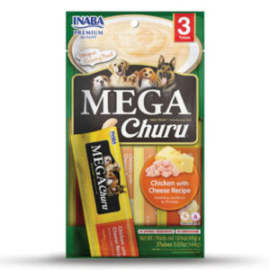Inaba Mega Churu Chicken With Cheese Recipe Dog Treat 3 Tubes