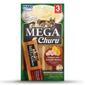 Inaba Mega Churu Chicken With Pumpkin Recipe Dog Treat 3 Tubes