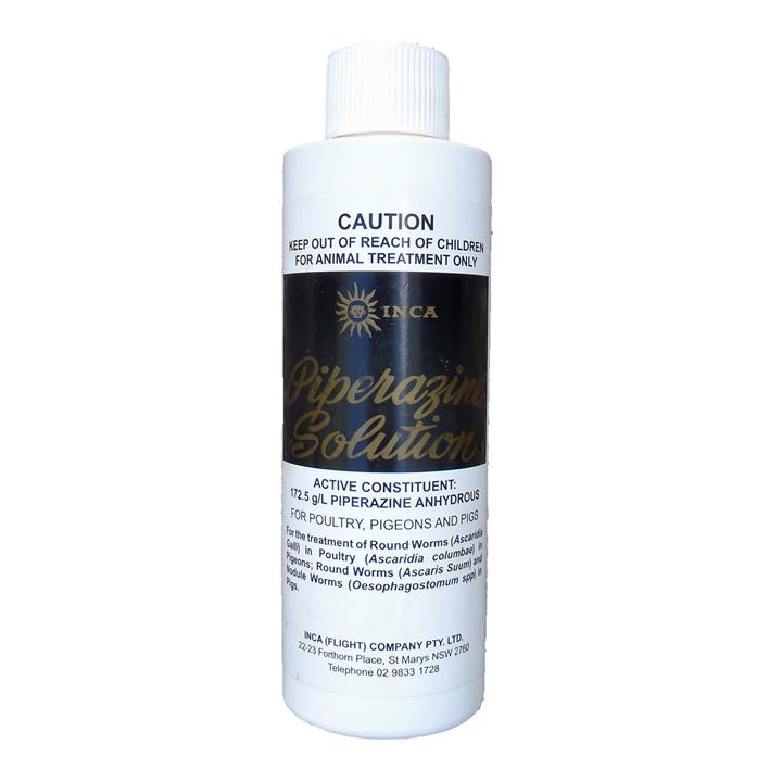 Inca Piperazine Solution For Pigeons, Poultry And Pigs For Pigeons, Poultry And Pigs 125 Ml
