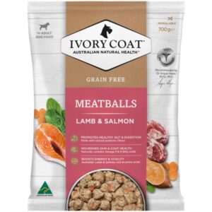 Ivory Coat Grain Free Lamb Salmon Meatballs Frozen Dog Food