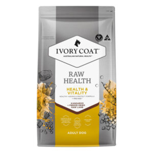 Ivory Coat Raw Health Adult Kangaroo + Freeze Dried Raw Lamb Health & Vitality Dry Dog Food 10 Kg