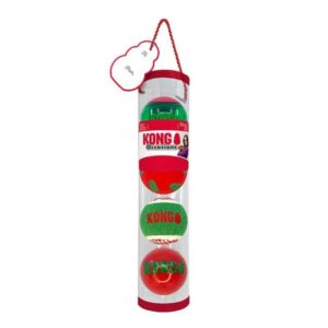 KONG Christmas Holiday Occasions Balls 4 pack Medium
