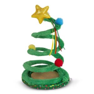 Kazoo Kitty Christmas Bouncy Spring Tree Cat Toy