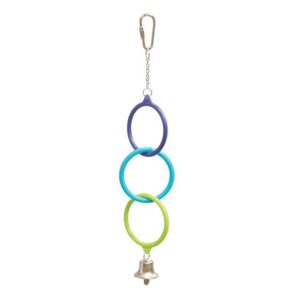 Kazoo Triple Cage Ring With Bell Bird Toy