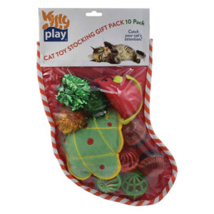 Kitty Play Christmas Stocking Toy For Cats 10 Pack