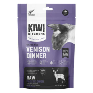 Kiwi Kitchens Raw Freeze Dried Venison Dinner Dry Cat Food 110 Gm
