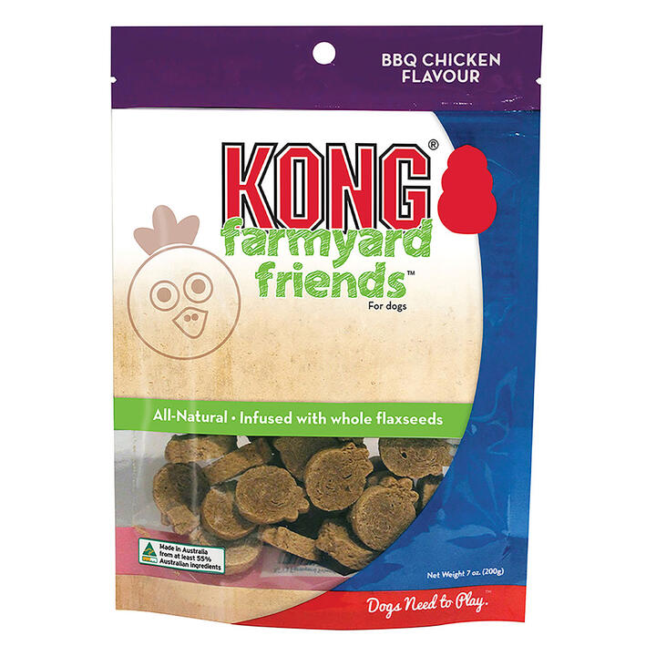 Kong Farmyard Friends Bbq Chicken Flavour Dog Treats 200 Gm